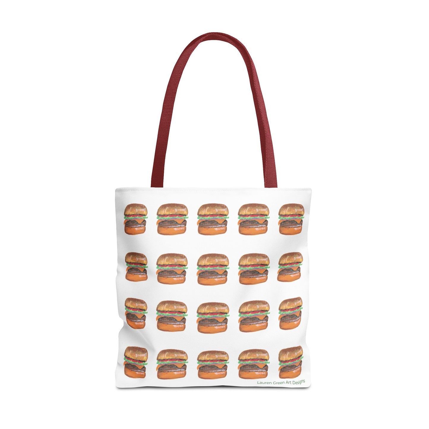 Fun Burger Print Tote Bag – Perfect for Food Lovers and Casual Outings