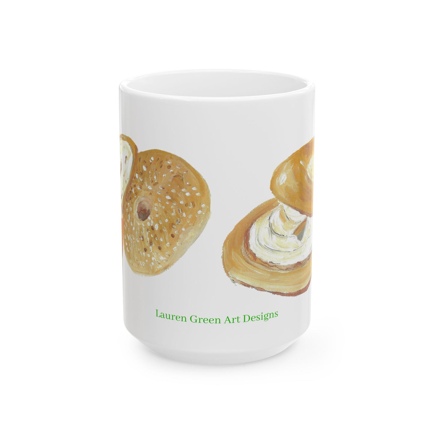 Mug - Bagel and Lox Large Print Ceramic Mug (11oz, 15oz)