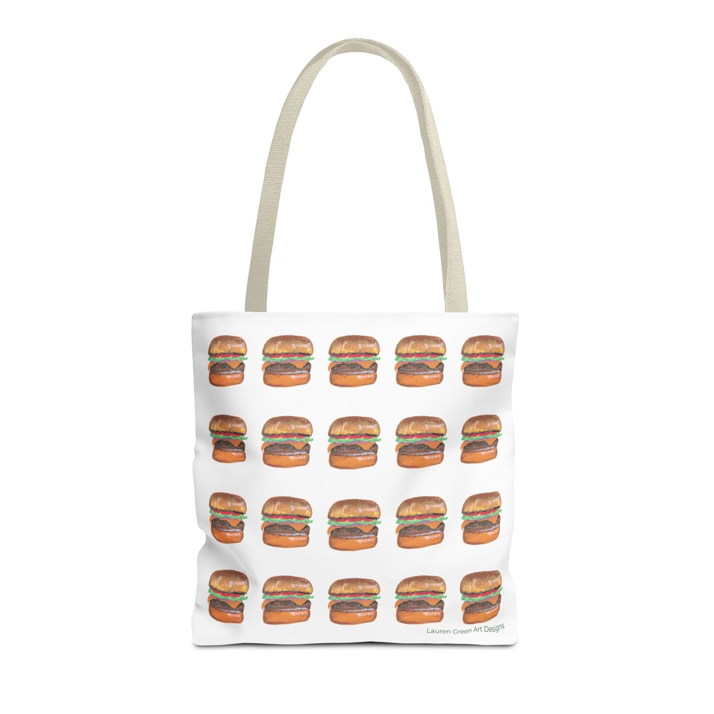 Fun Burger Print Tote Bag – Perfect for Food Lovers and Casual Outings