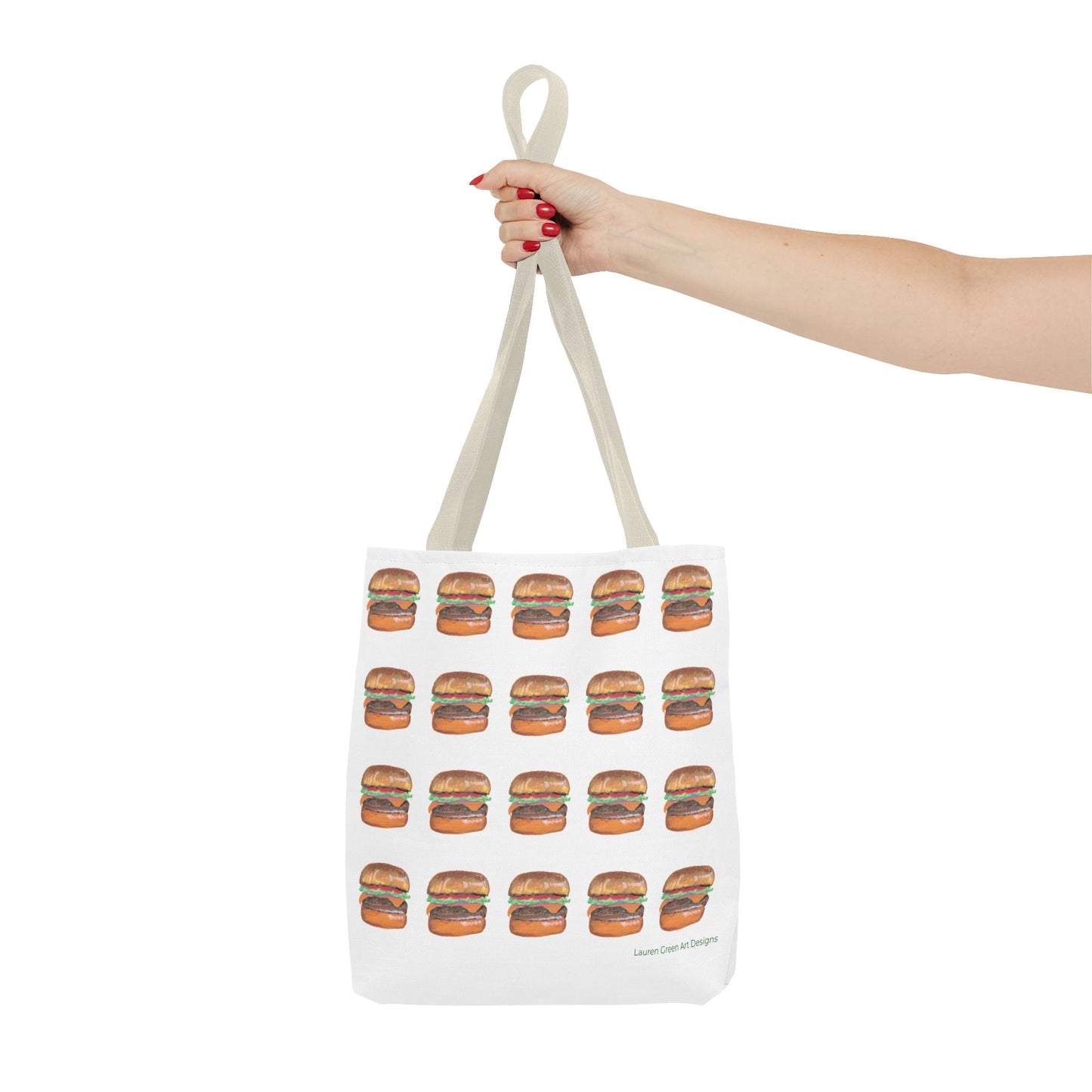 Fun Burger Print Tote Bag – Perfect for Food Lovers and Casual Outings