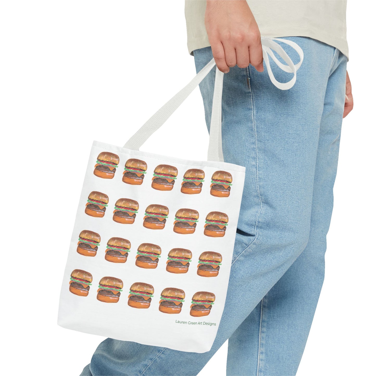 Fun Burger Print Tote Bag – Perfect for Food Lovers and Casual Outings