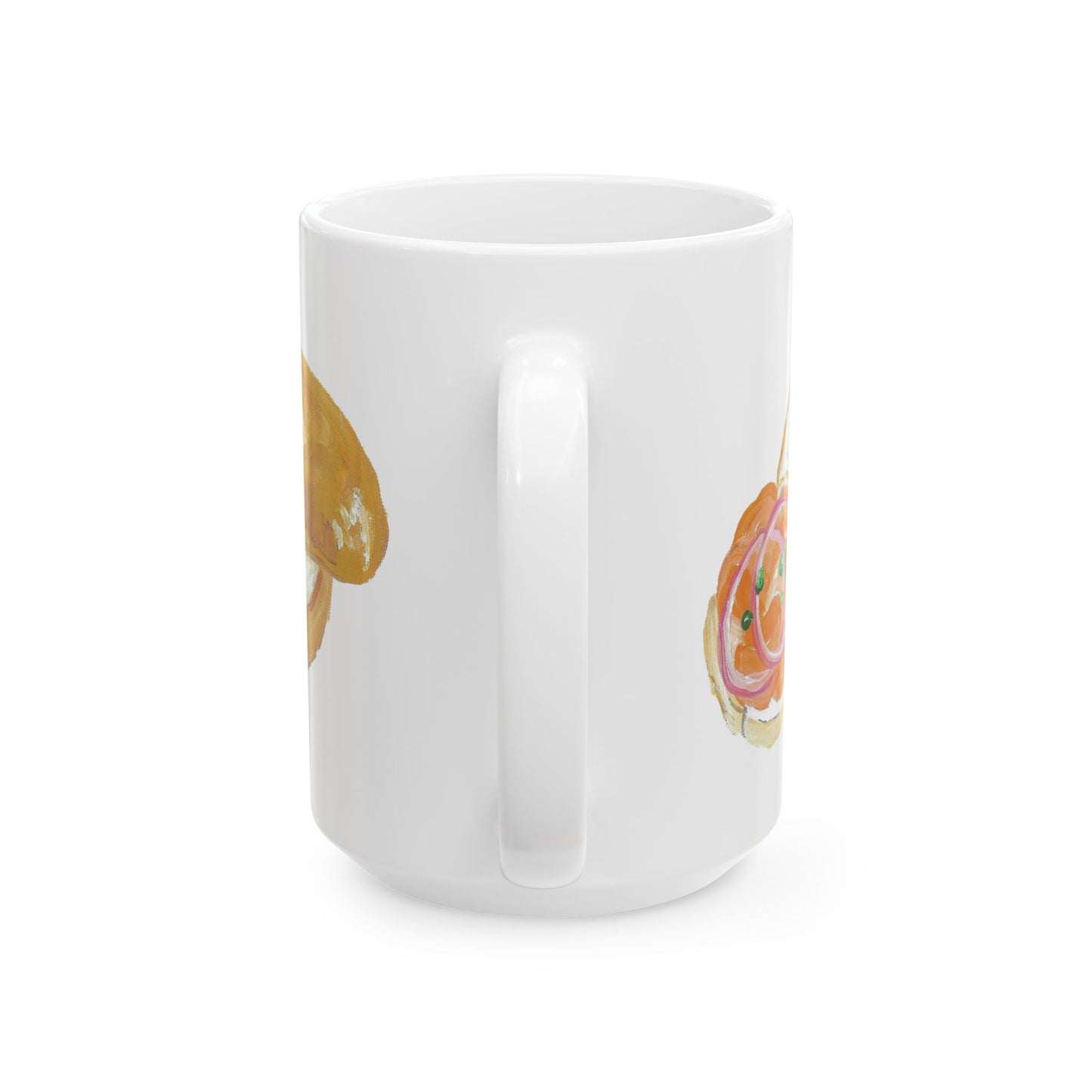 Mug - Bagel and Lox Large Print Ceramic Mug (11oz, 15oz)