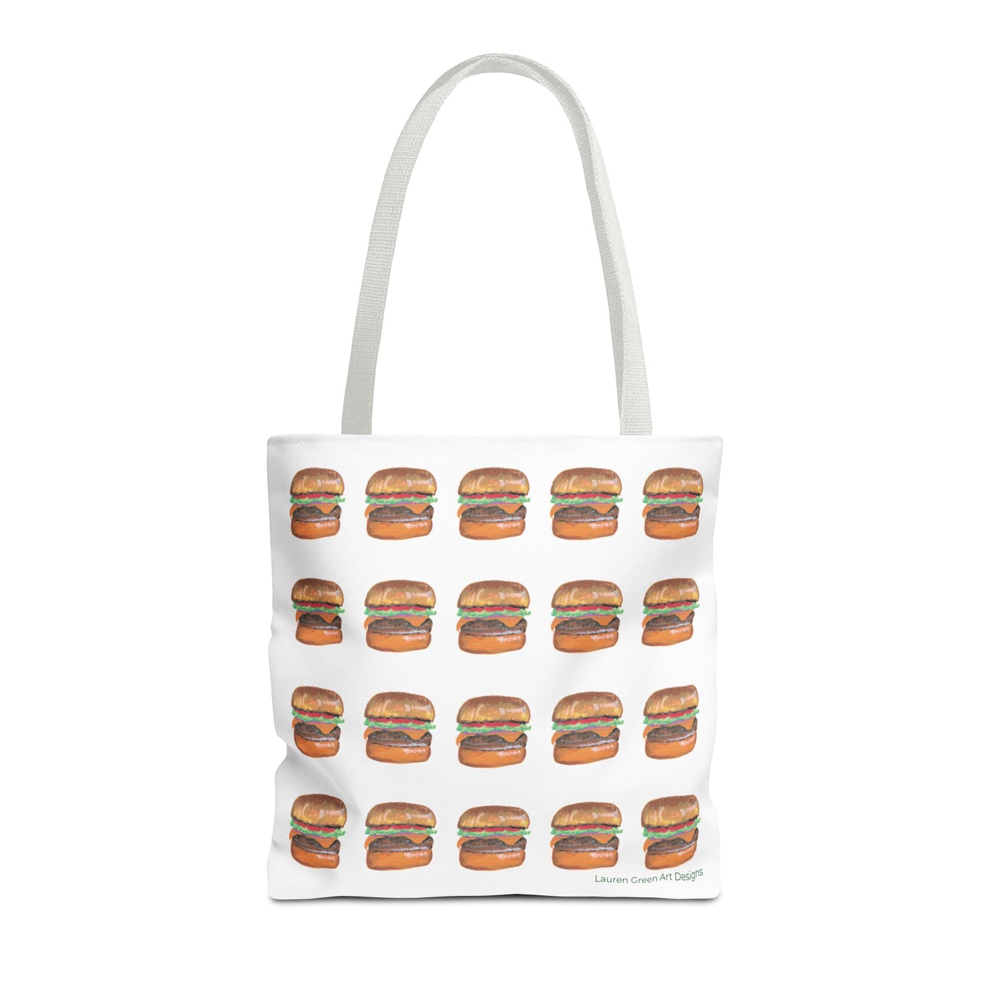 Fun Burger Print Tote Bag – Perfect for Food Lovers and Casual Outings