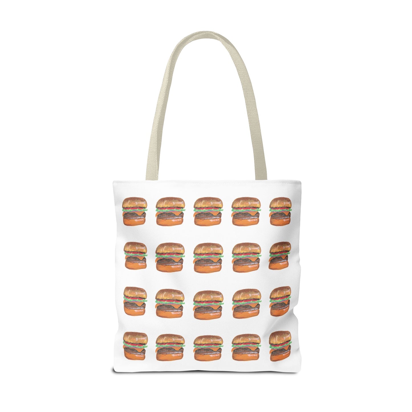 Fun Burger Print Tote Bag – Perfect for Food Lovers and Casual Outings