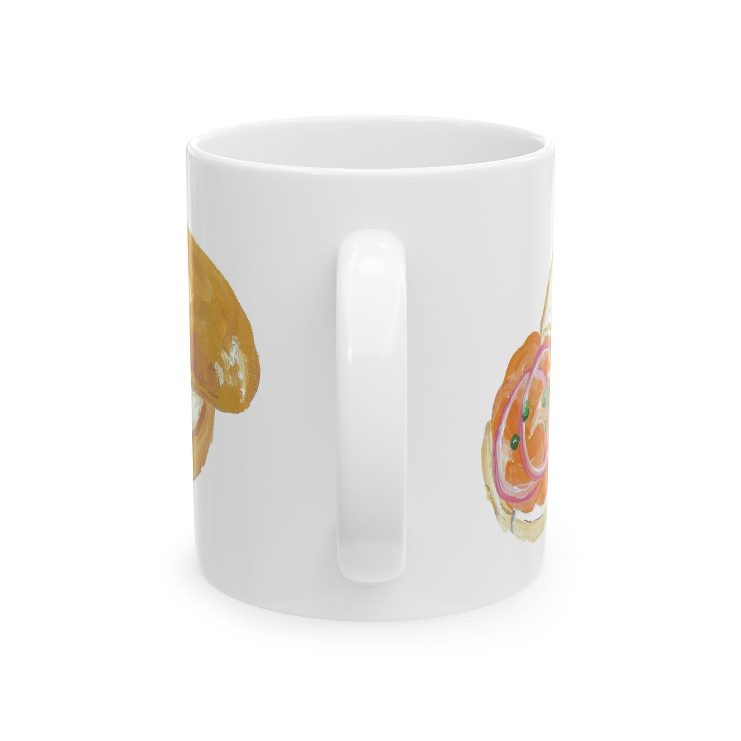 Mug - Bagel and Lox Large Print Ceramic Mug (11oz, 15oz)