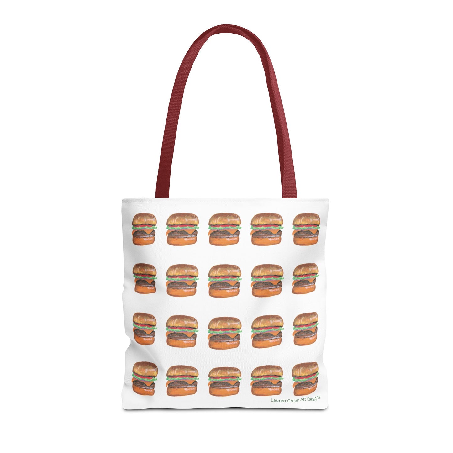 Fun Burger Print Tote Bag – Perfect for Food Lovers and Casual Outings