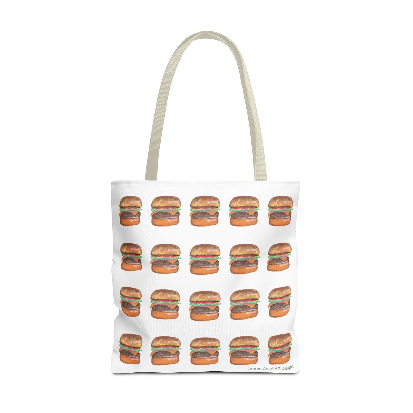 Fun Burger Print Tote Bag – Perfect for Food Lovers and Casual Outings