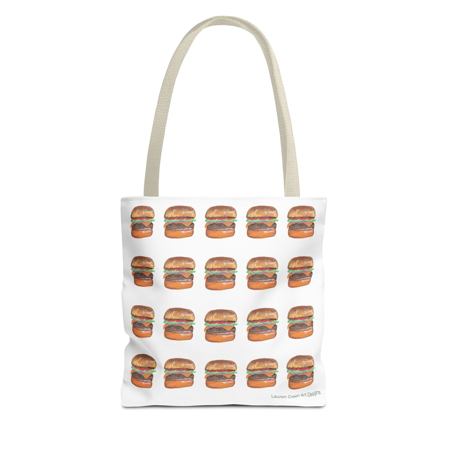 Fun Burger Print Tote Bag – Perfect for Food Lovers and Casual Outings