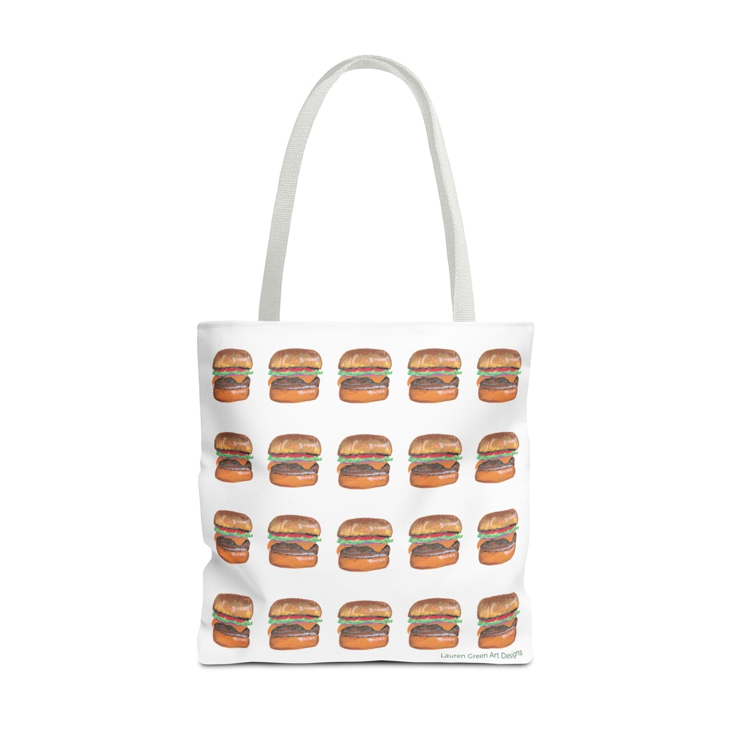 Fun Burger Print Tote Bag – Perfect for Food Lovers and Casual Outings