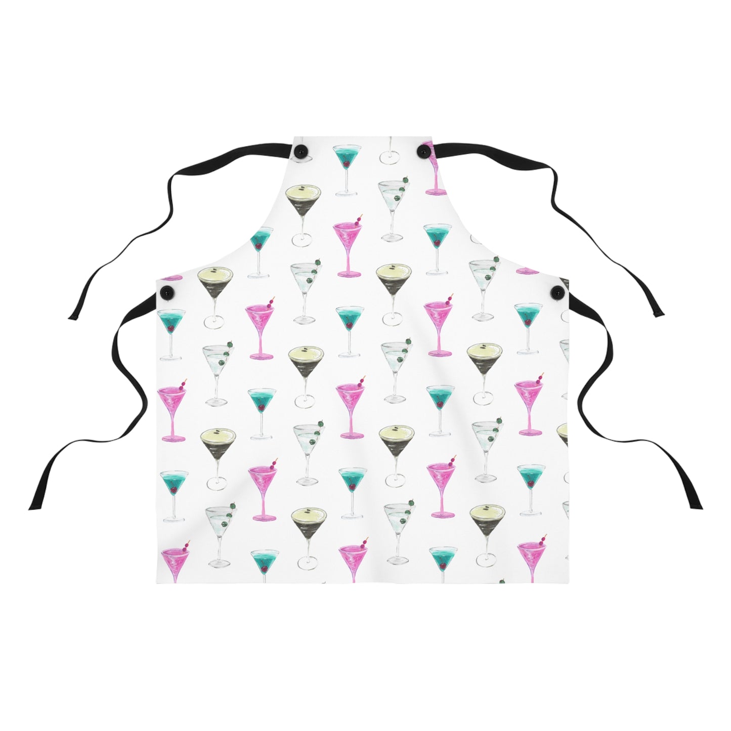 Whimsical Cocktail Apron | Fun Drink Pattern for Home Chefs & Party Hosts