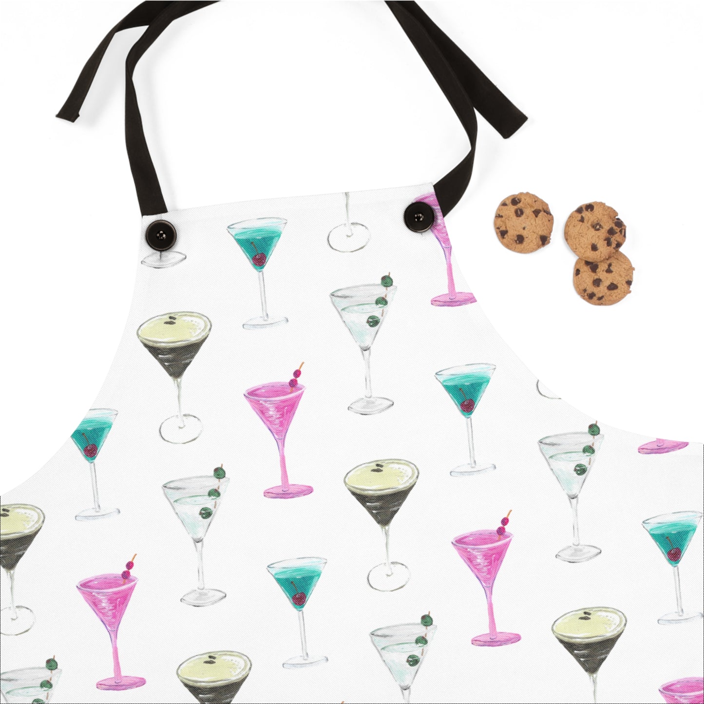 Whimsical Cocktail Apron | Fun Drink Pattern for Home Chefs & Party Hosts