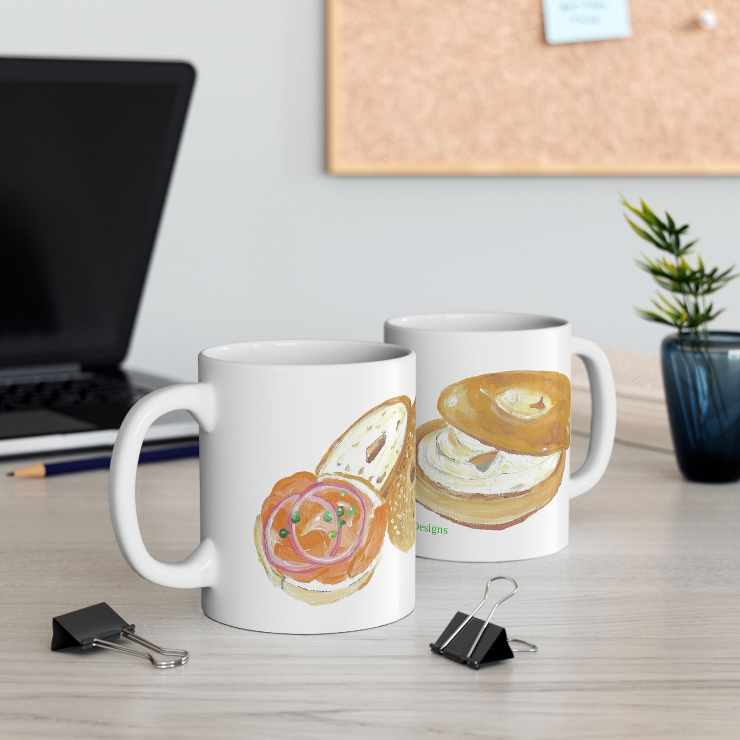 Mug - Bagel and Lox Large Print Ceramic Mug (11oz, 15oz)