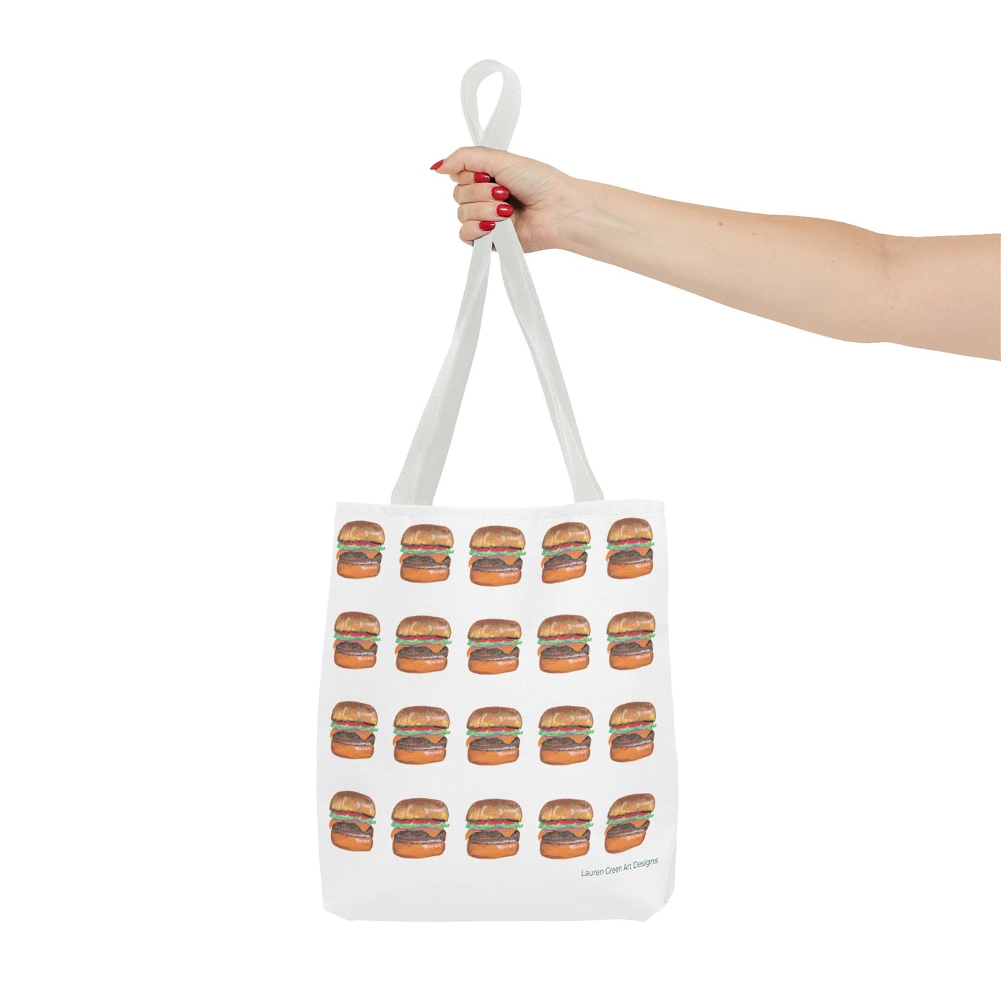 Fun Burger Print Tote Bag – Perfect for Food Lovers and Casual Outings