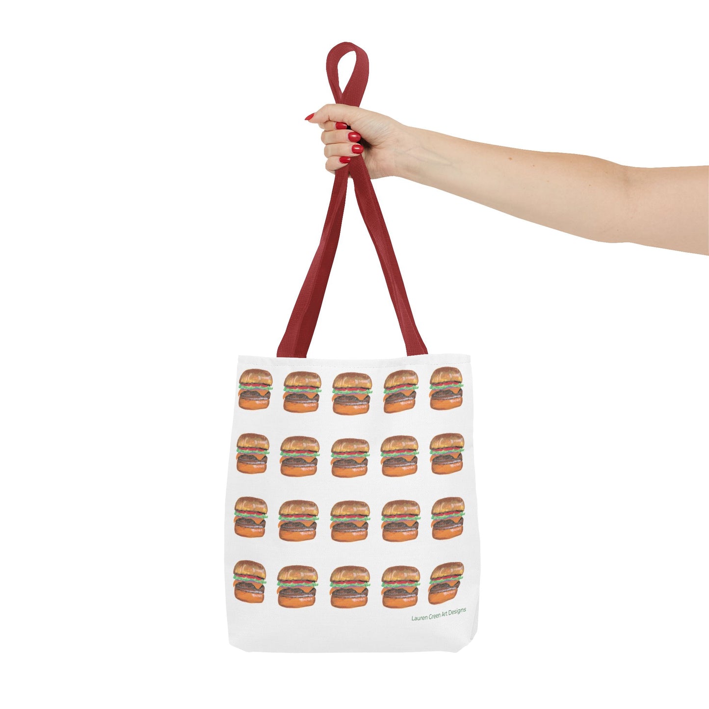 Fun Burger Print Tote Bag – Perfect for Food Lovers and Casual Outings