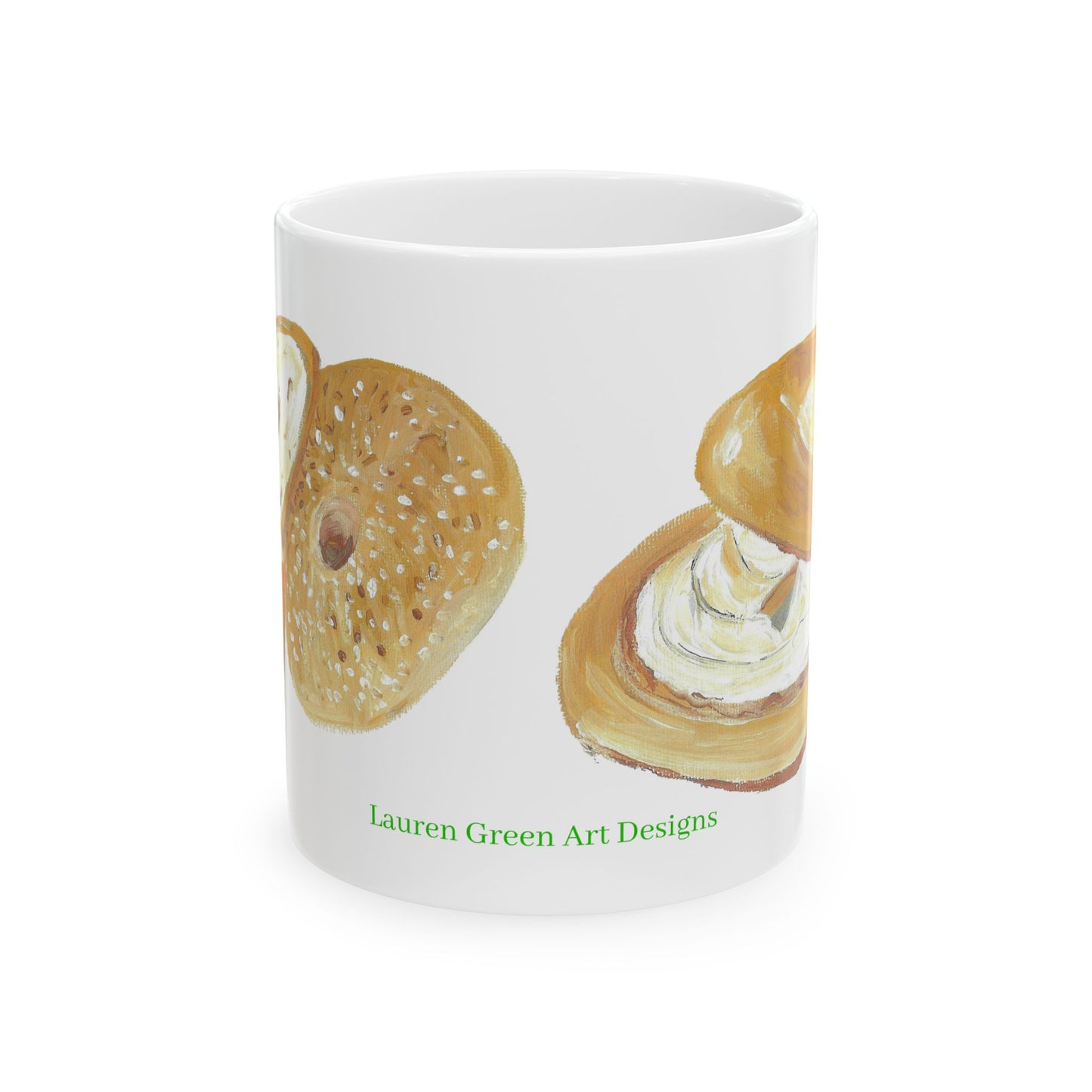 Mug - Bagel and Lox Large Print Ceramic Mug (11oz, 15oz)