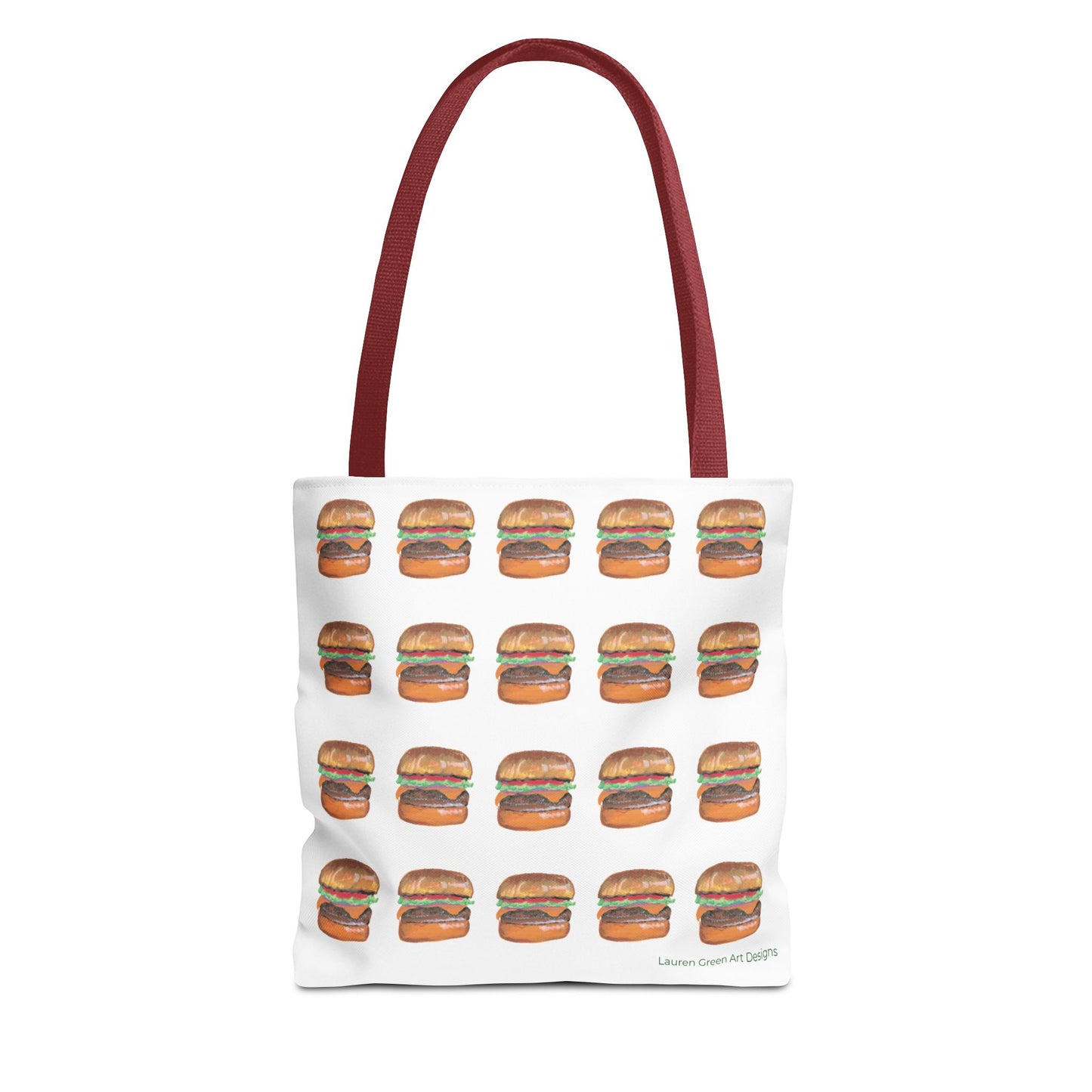 Fun Burger Print Tote Bag – Perfect for Food Lovers and Casual Outings