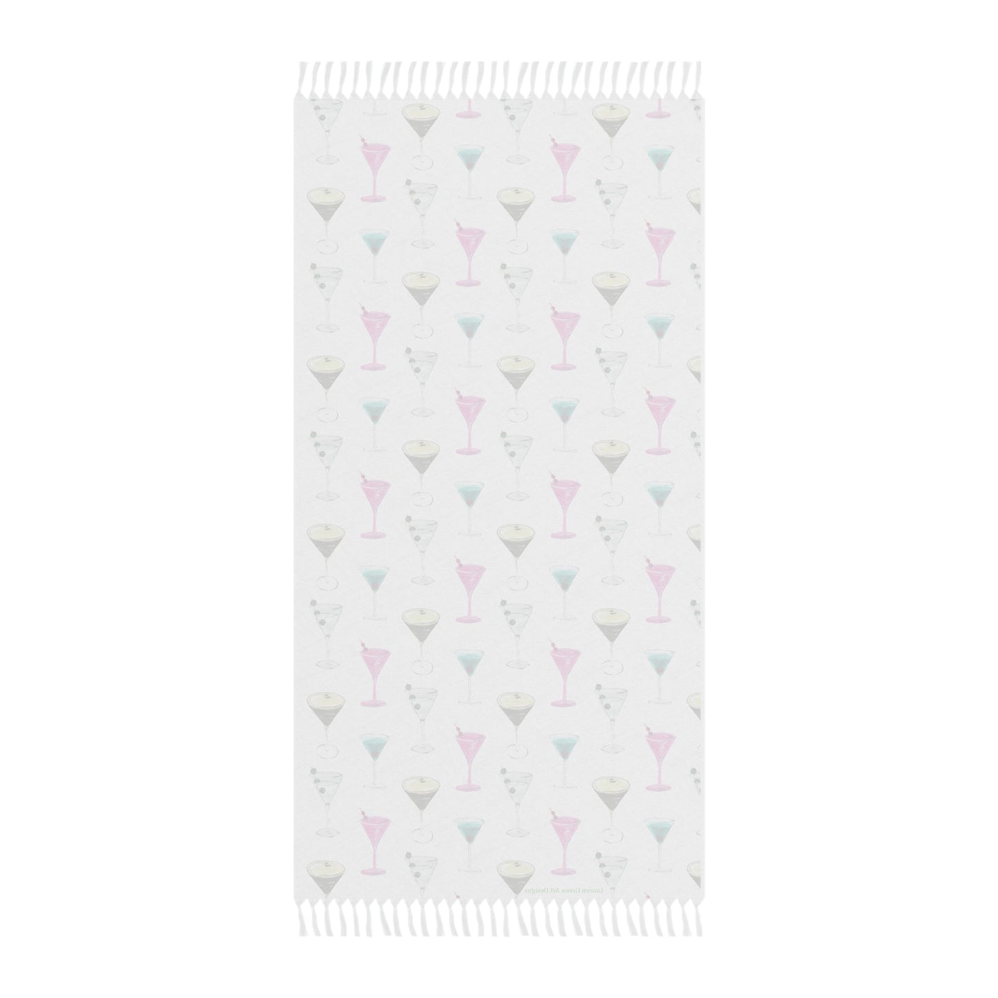 Boho Beach Towel – Colorful Cocktail Pattern for Summer Fun