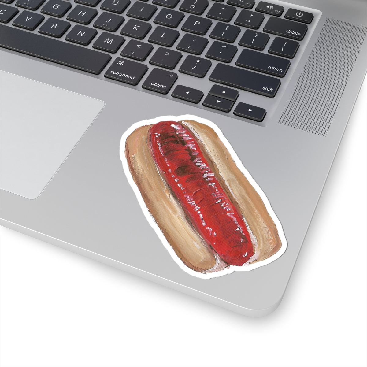 Cute Hot Dog Kiss-Cut Sticker - Fun Food Decor for Laptops & Water Bottles