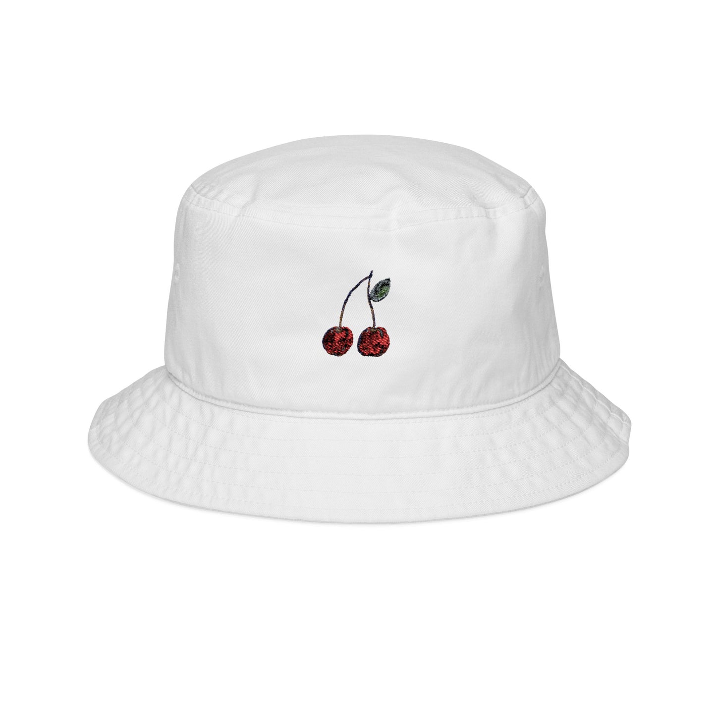 Cherry Embroidered Bucket Hat - Trendy Summer Accessory