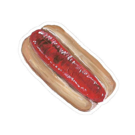Cute Hot Dog Kiss-Cut Sticker - Fun Food Decor for Laptops & Water Bottles