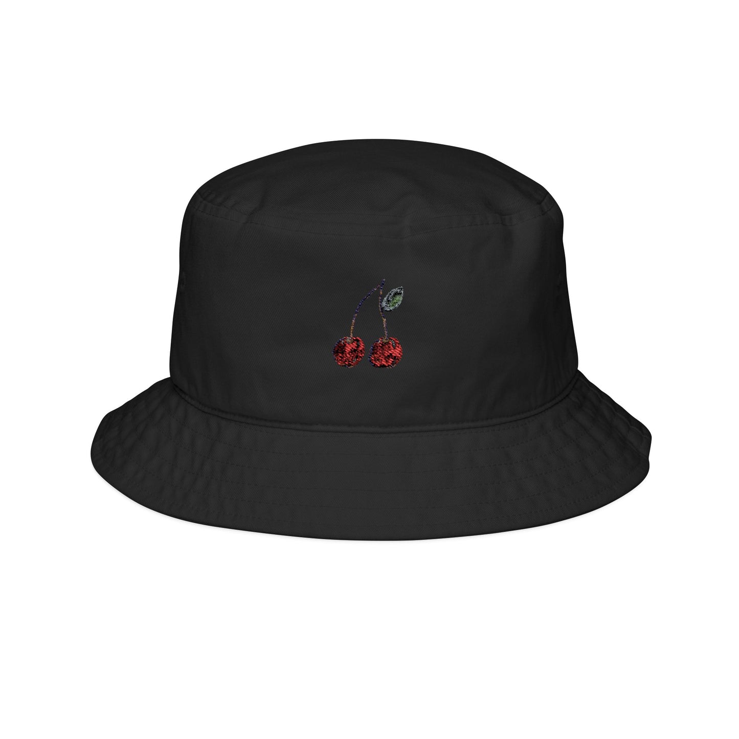Cherry Embroidered Bucket Hat - Trendy Summer Accessory
