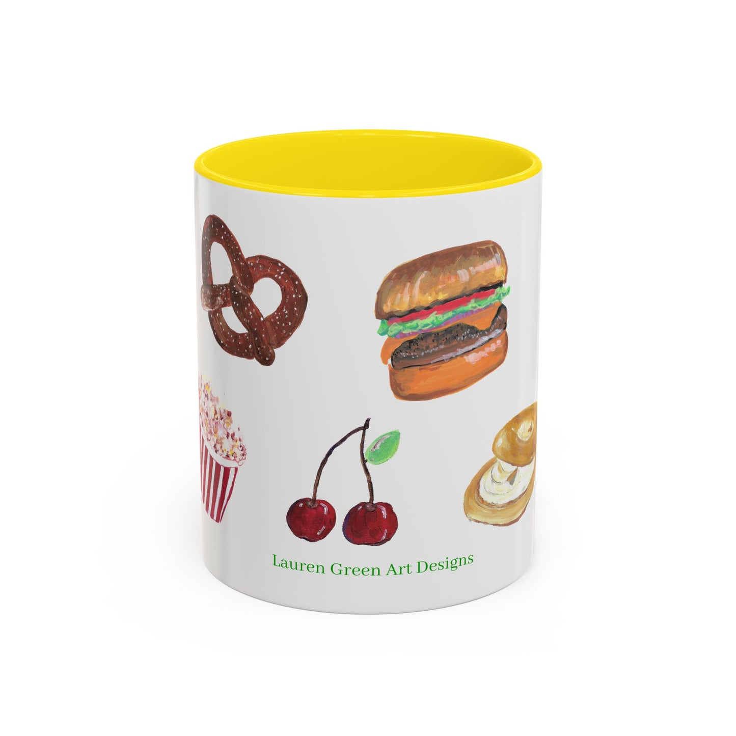 Foodie Accent Coffee Mug - 11oz & 15oz - Fun Snack & Drink Designs