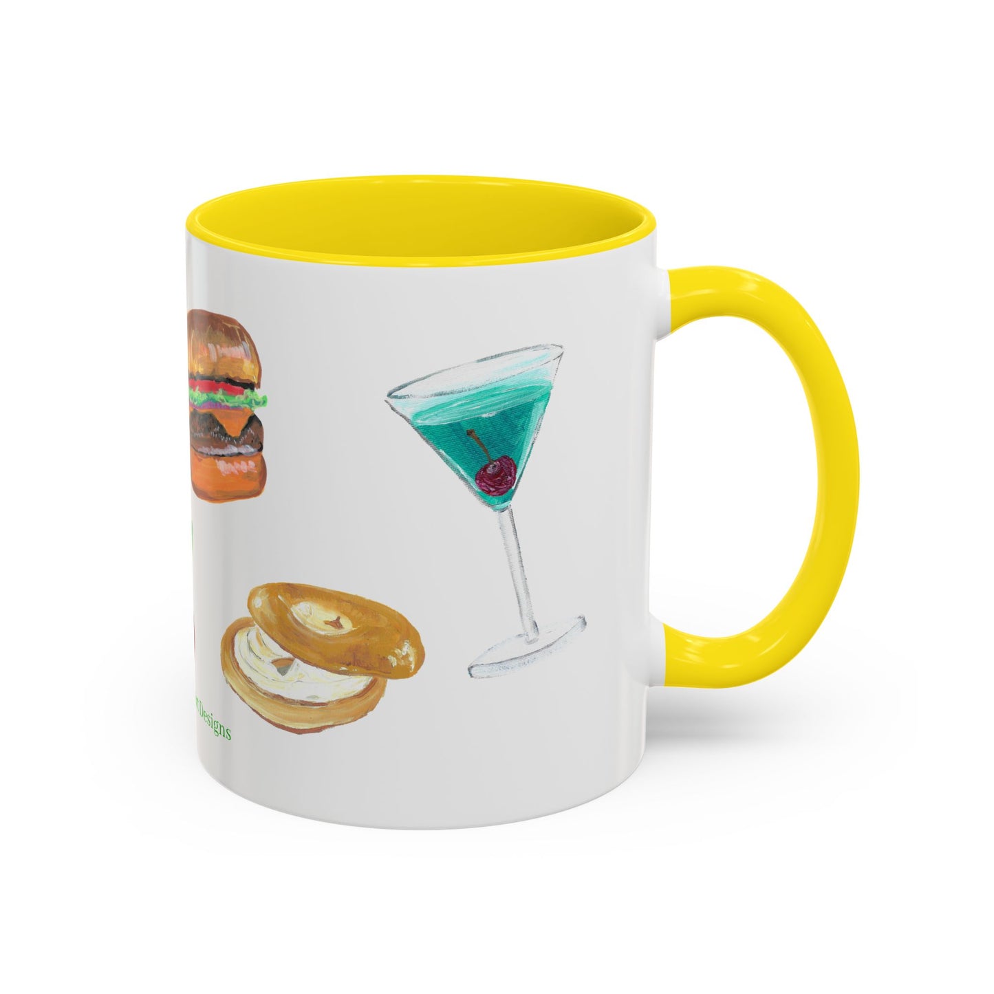 Foodie Accent Coffee Mug - 11oz & 15oz - Fun Snack & Drink Designs